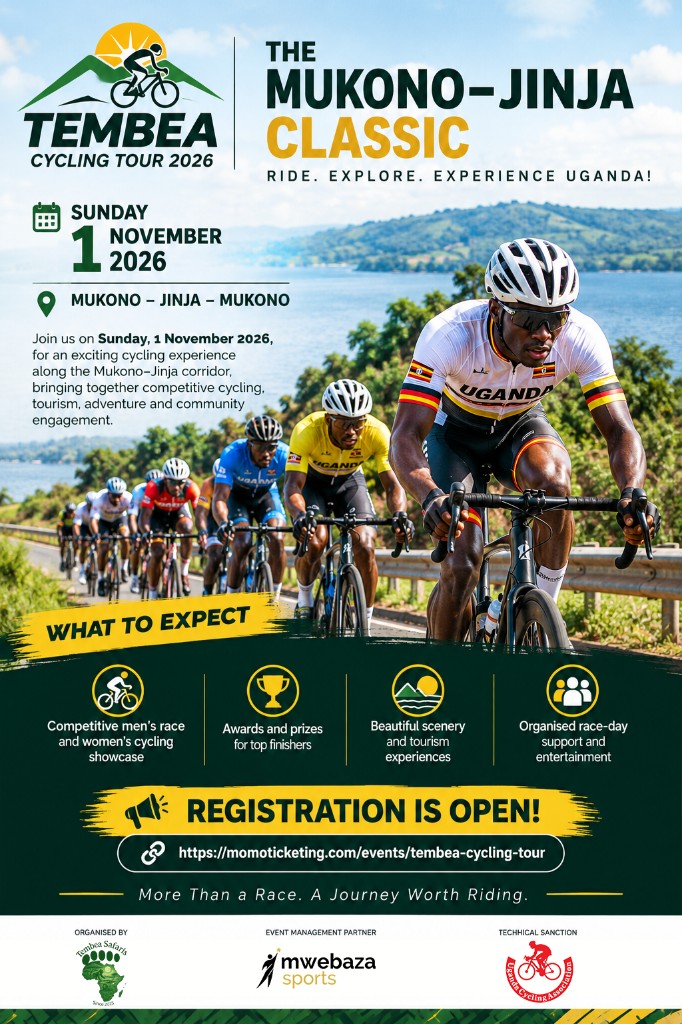 Tembea Cycling Tour 2026 poster, the Mukono–Jinja Classic