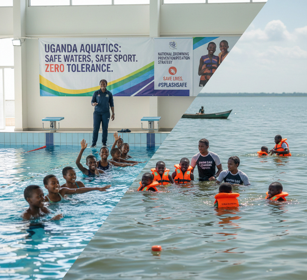 Uganda Aquatics pool session and open-water safety training